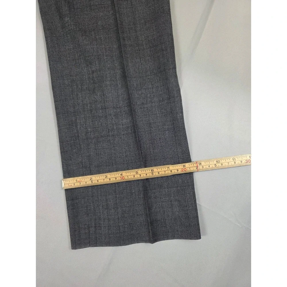 Banana Republic Modern Slim Fit Grey Glen Plaid Dress Pants Mens 36x30